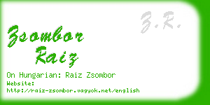 zsombor raiz business card